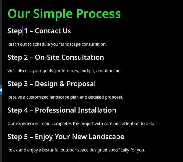 Landscape process